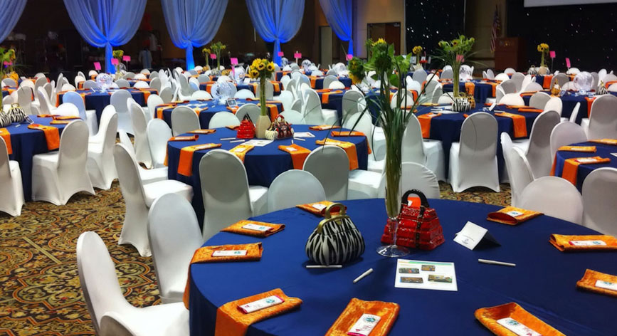 Corporate event setup and coordination